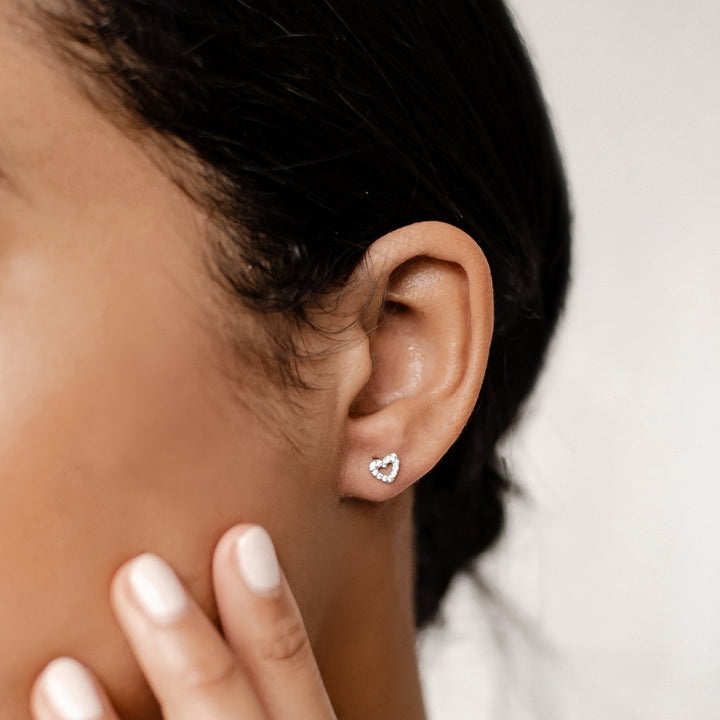Amore Stud Earrings 14K Gold