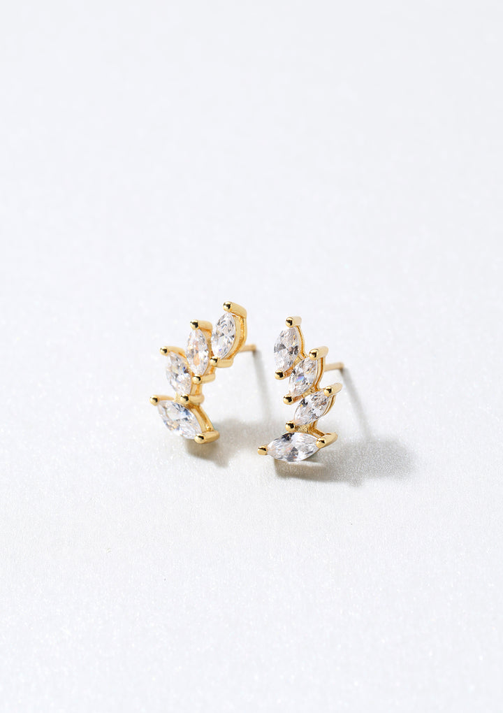Clous d'Oreilles Arc Argent Sterling en Or