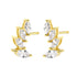 Arch Stud Earrings Sterling Silver Gold