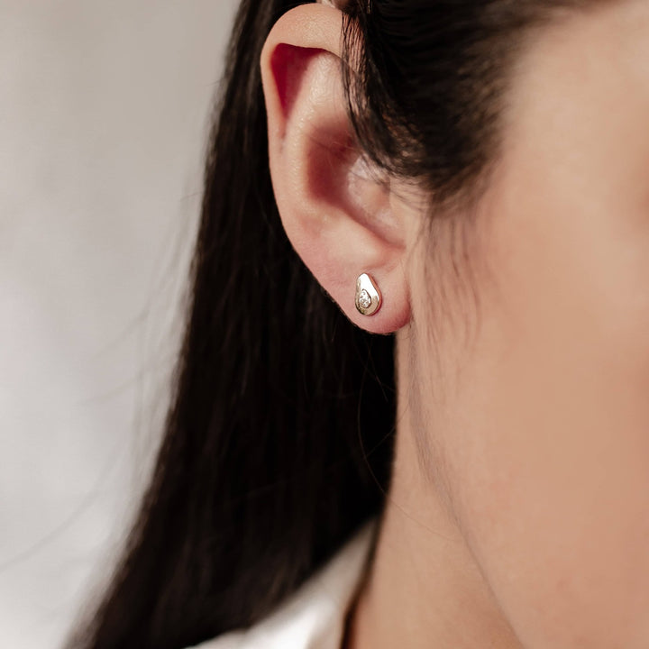 Clous d'Oreille Avocat Argent Sterling