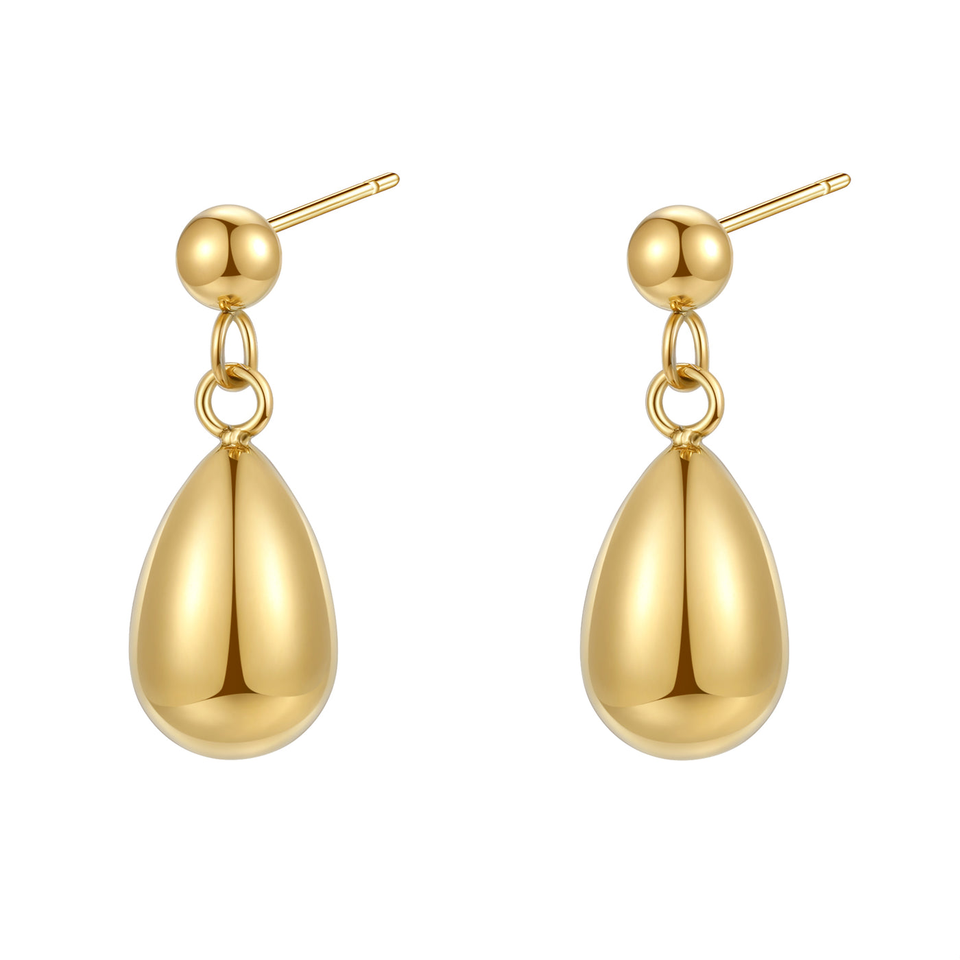 Ball and Drop Earrings Stainless Steel