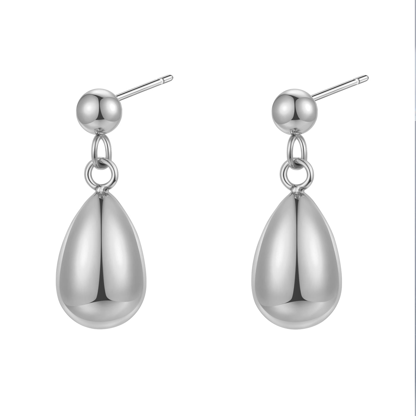 Ball and Drop Earrings Stainless Steel