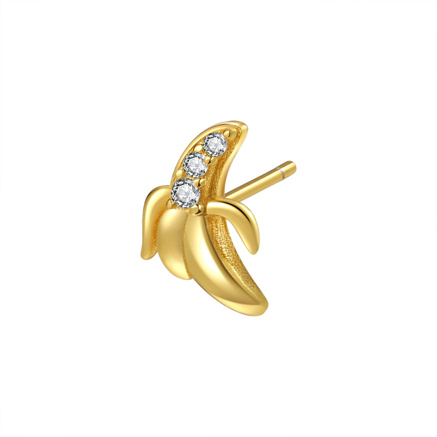Clous d'Oreille Banane Sterling Argent