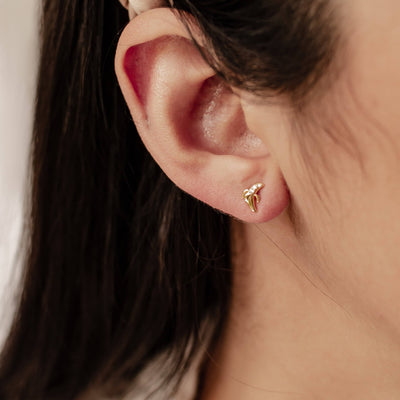 Clous d'Oreille Banane Sterling Argent