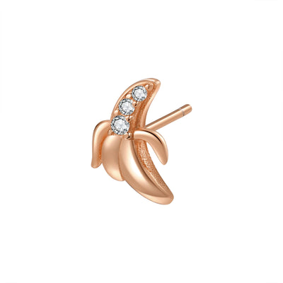 Clous d'Oreille Banane Sterling Argent