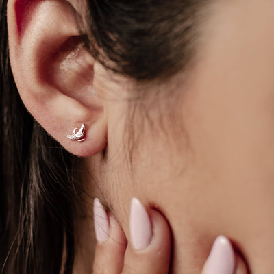 Clous d'Oreille Banane Sterling Argent