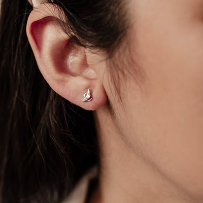 Clous d'Oreille Banane Sterling Argent