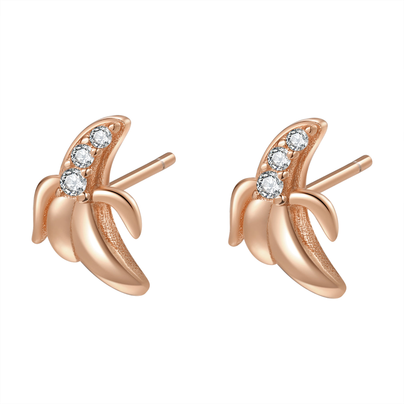 Clous d'Oreille Banane Sterling Argent