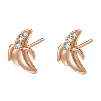 Clous d'Oreille Banane Sterling Argent