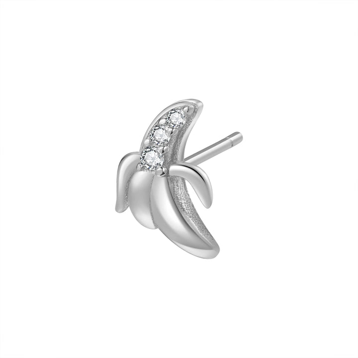 Banana Stud Earring Sterling Silver