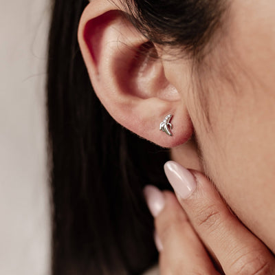 Clous d'Oreille Banane Sterling Argent