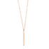 Bar Pendant Long Necklace Rose Gold