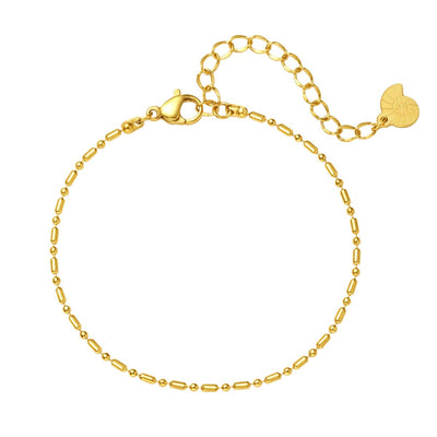 Bracelet Chaîne Perle et Barre en Or