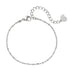 Bead and Bar Chain Bracelet Silver