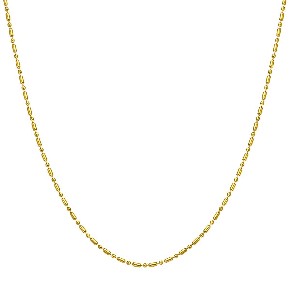 Stab und Kugel Kette in Gold