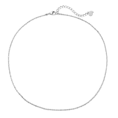 Collier Chaîne Perle et Barre en Argent