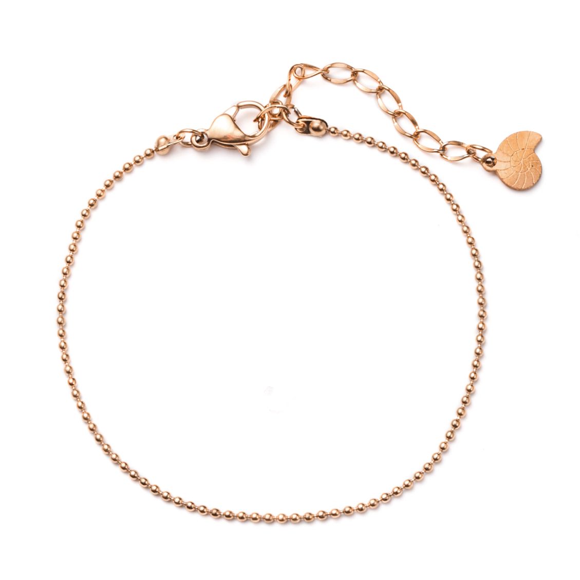 Bracelet Chaîne à Pompon en Or Rose