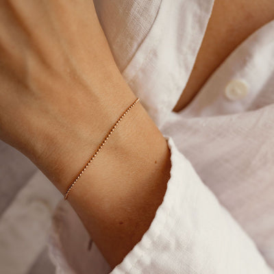 Armband in Kugelkette-Design in Rosegold