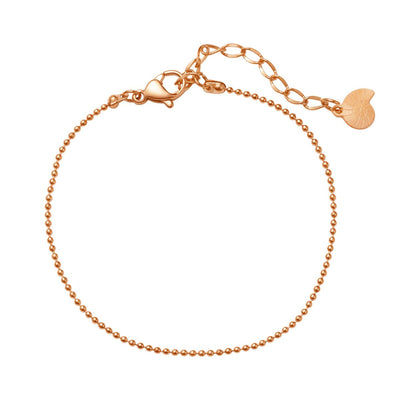 Bracelet Chaîne à Pompon en Or Rose