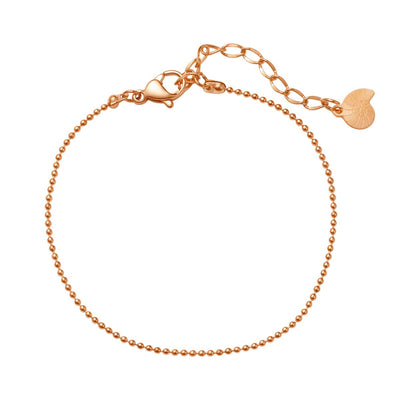 Bead Chain Bracelet Rose Gold