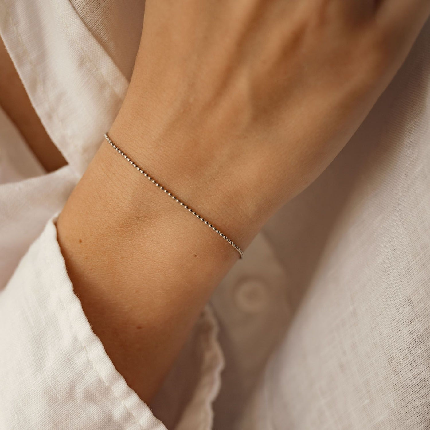 Armband in Kugelkette-Design in Silber