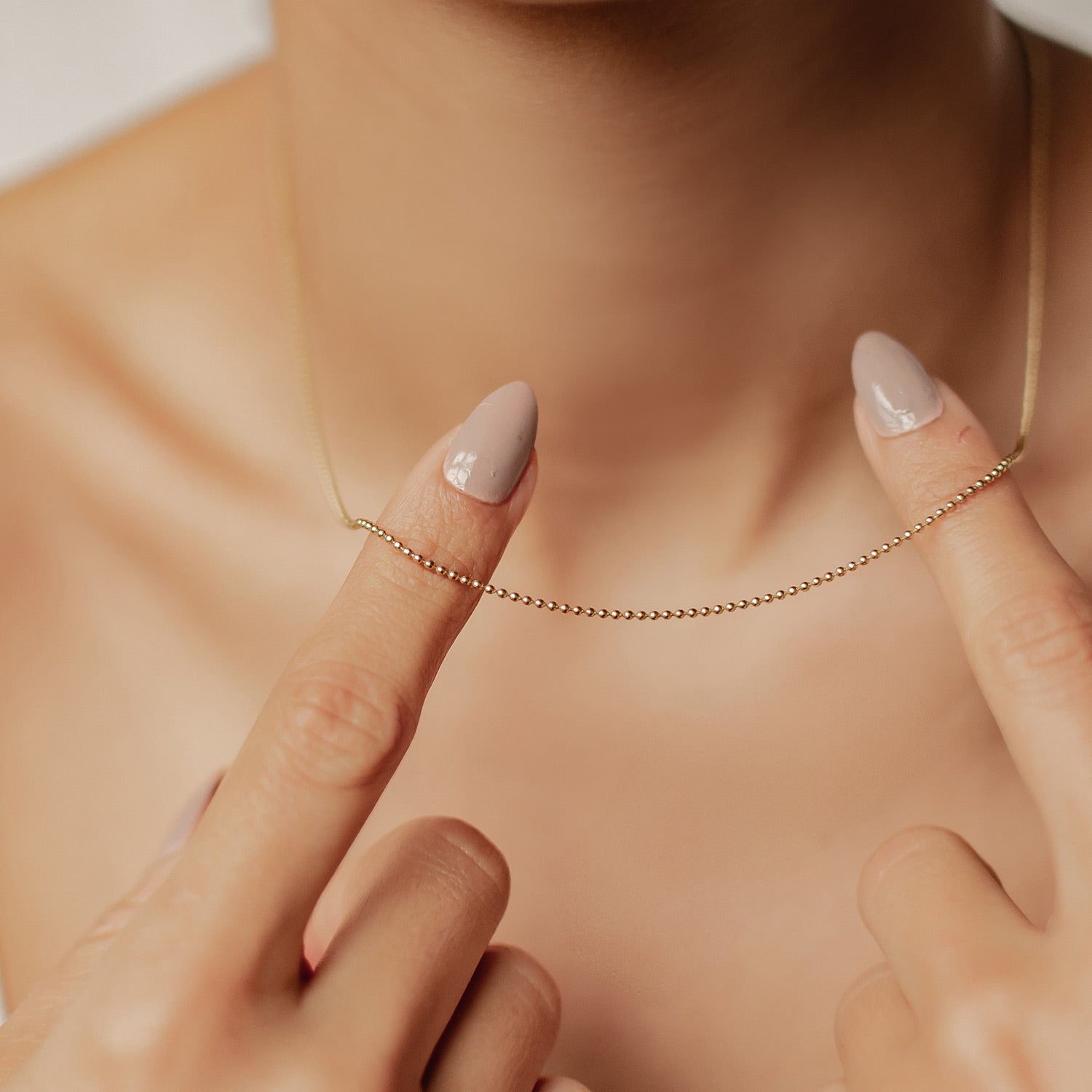 Collier Chaîne à Pompon en Or