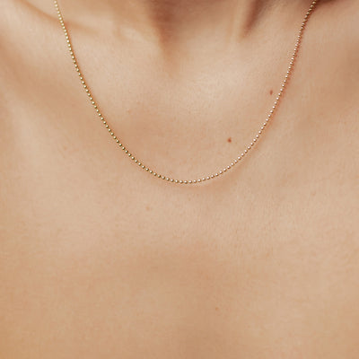 Collier Chaîne à Pompon en Or