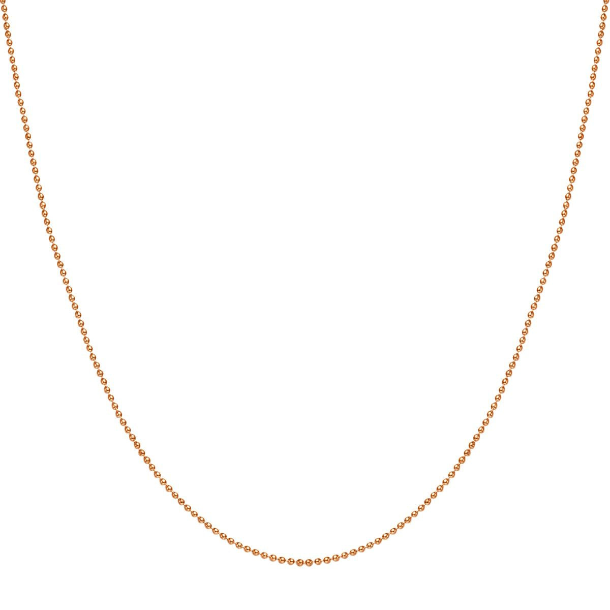 Bead Chain Necklace Rose Gold