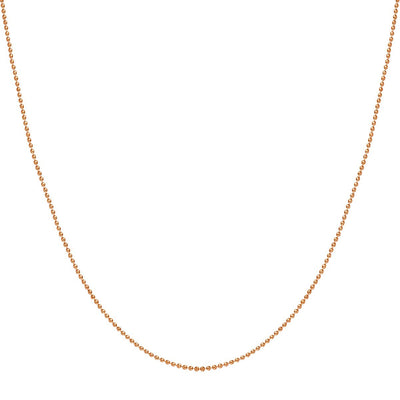 Bead Chain Necklace Rose Gold