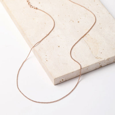 Collier Chaîne à Pompon en Or Rose