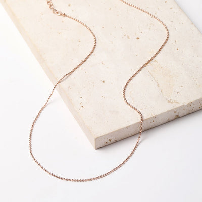 Bead Chain Necklace Rose Gold