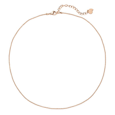 Bead Chain Necklace Rose Gold