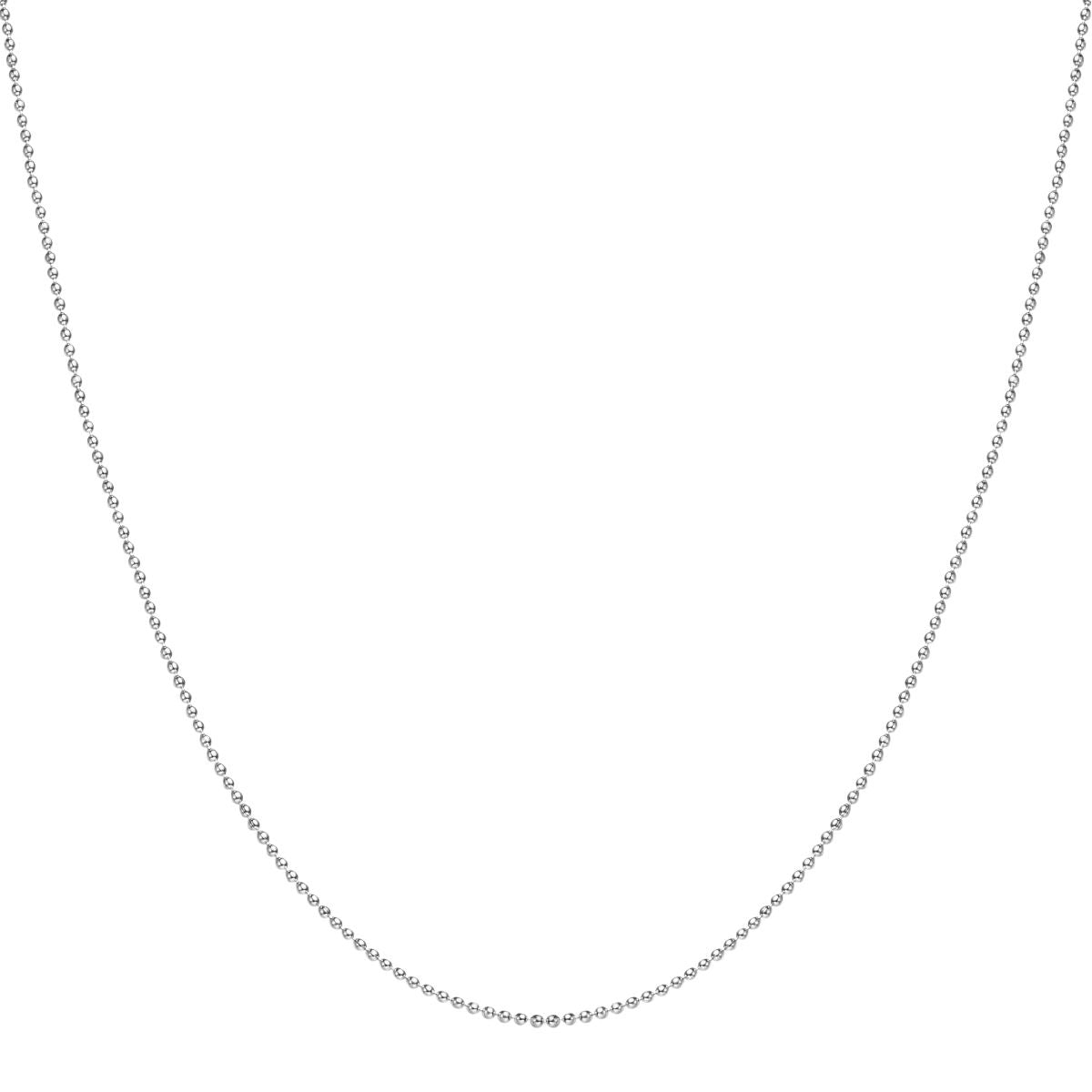 Bead Chain Necklace Silver