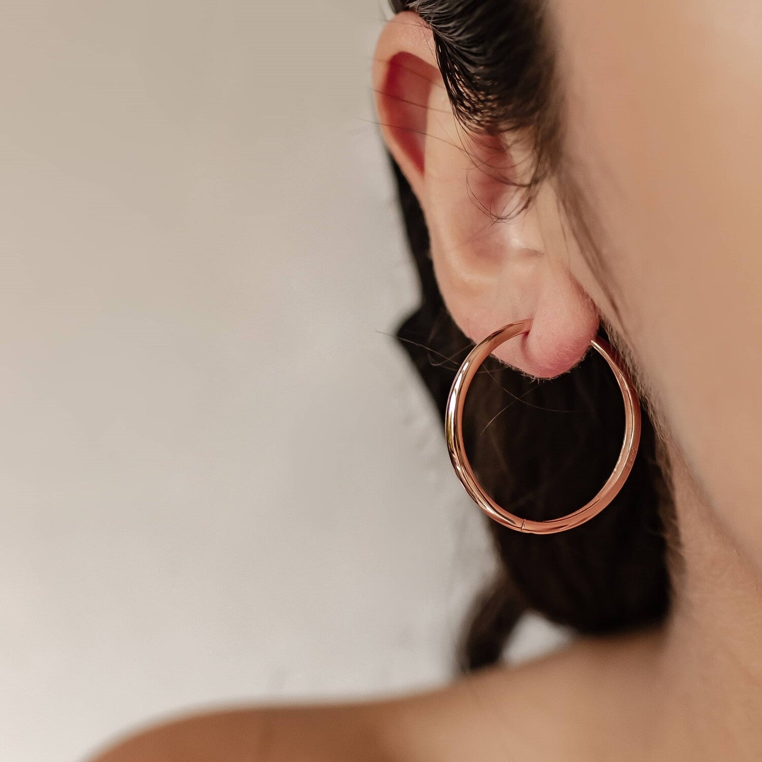 Chunky Große Creolen Sterlingsilber