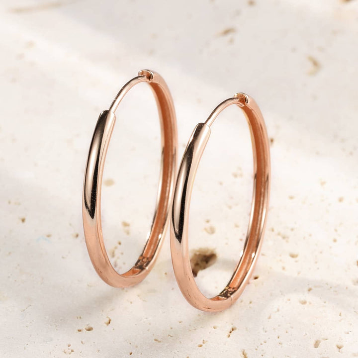 Big Chunky Hoop Earrings Sterling Silver