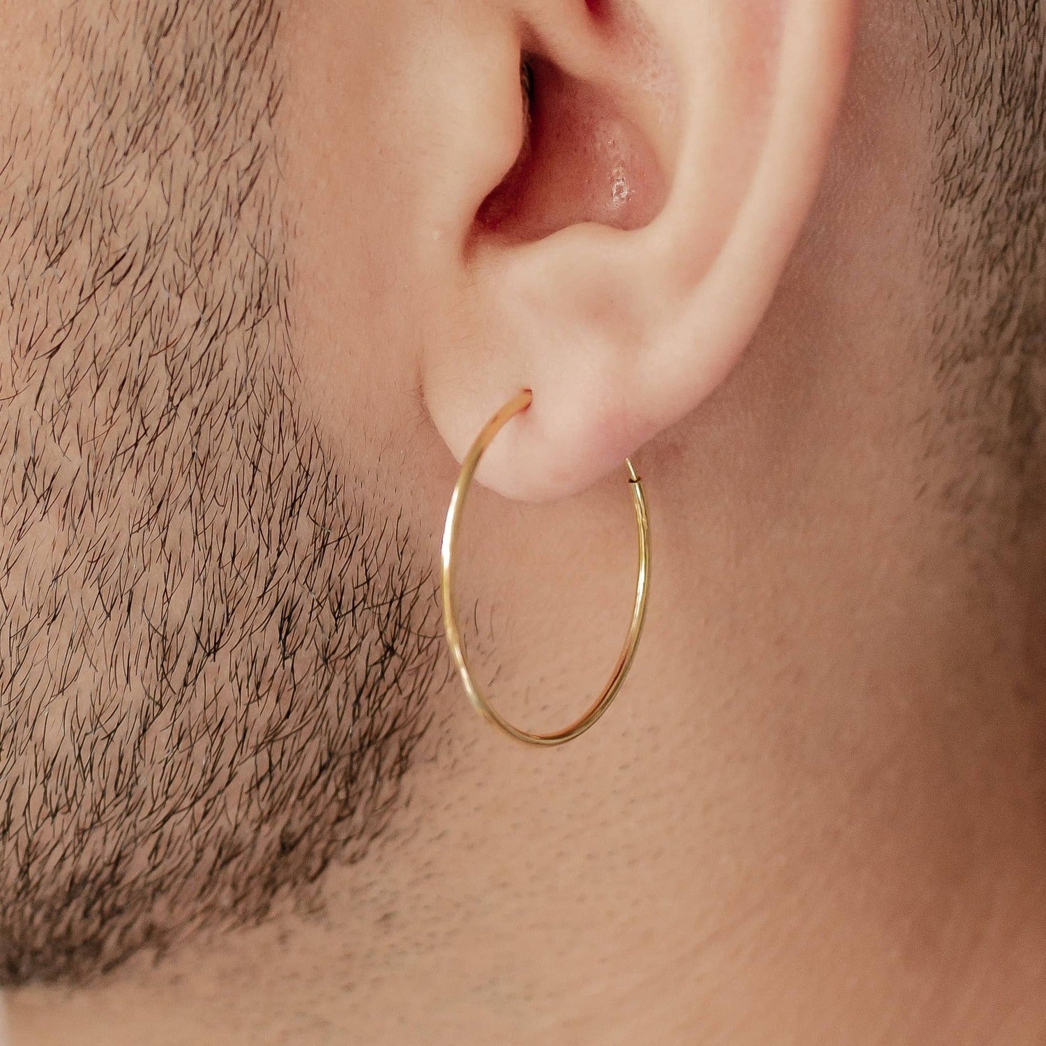 Boucles d’Oreilles Créoles Grande Fine Sterling Argent