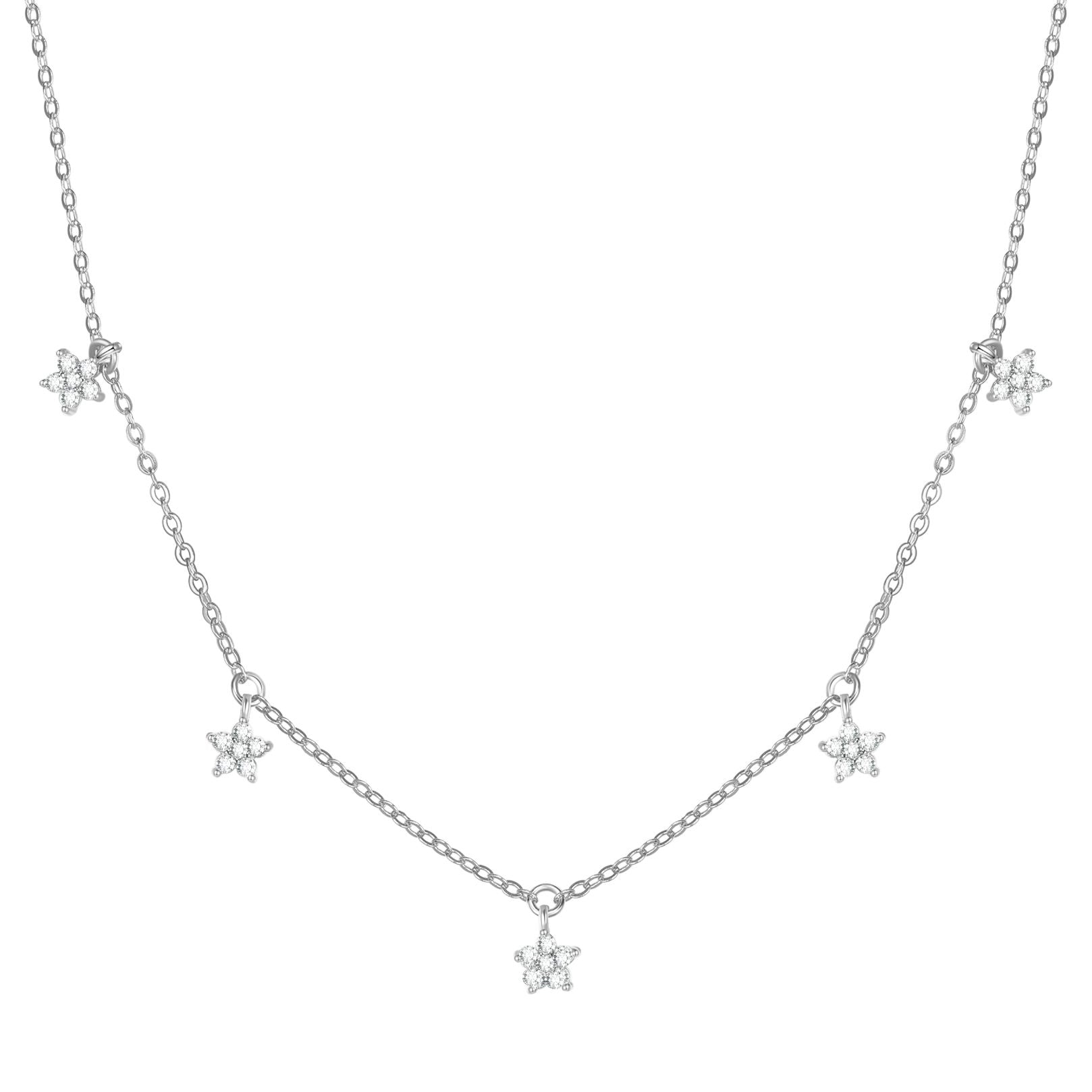 Collier Bloom Charm Sterling Argent
