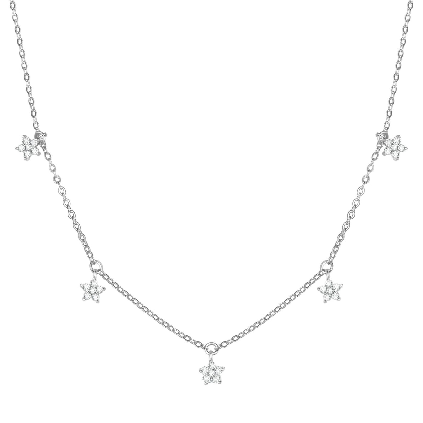 Collier Bloom Charm Sterling Argent