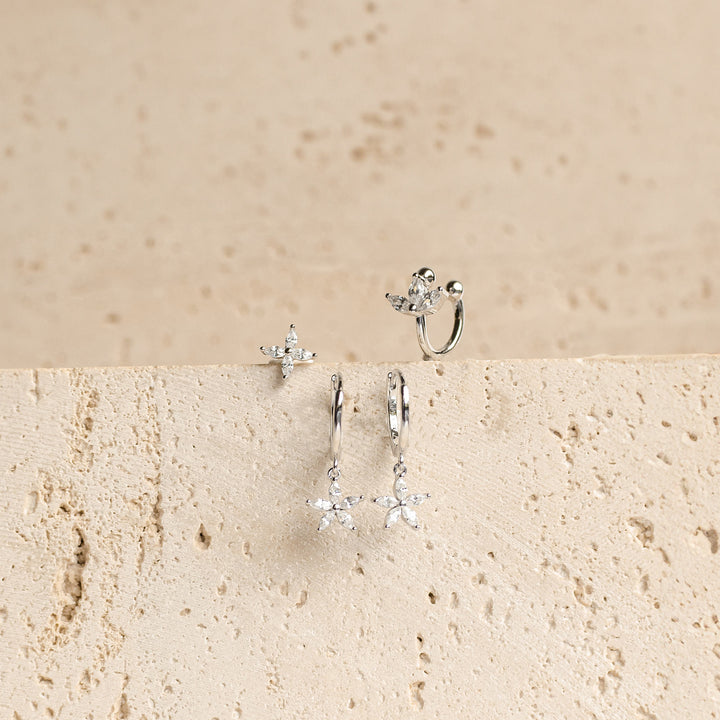 Bloom Earring Set Sterling Silver