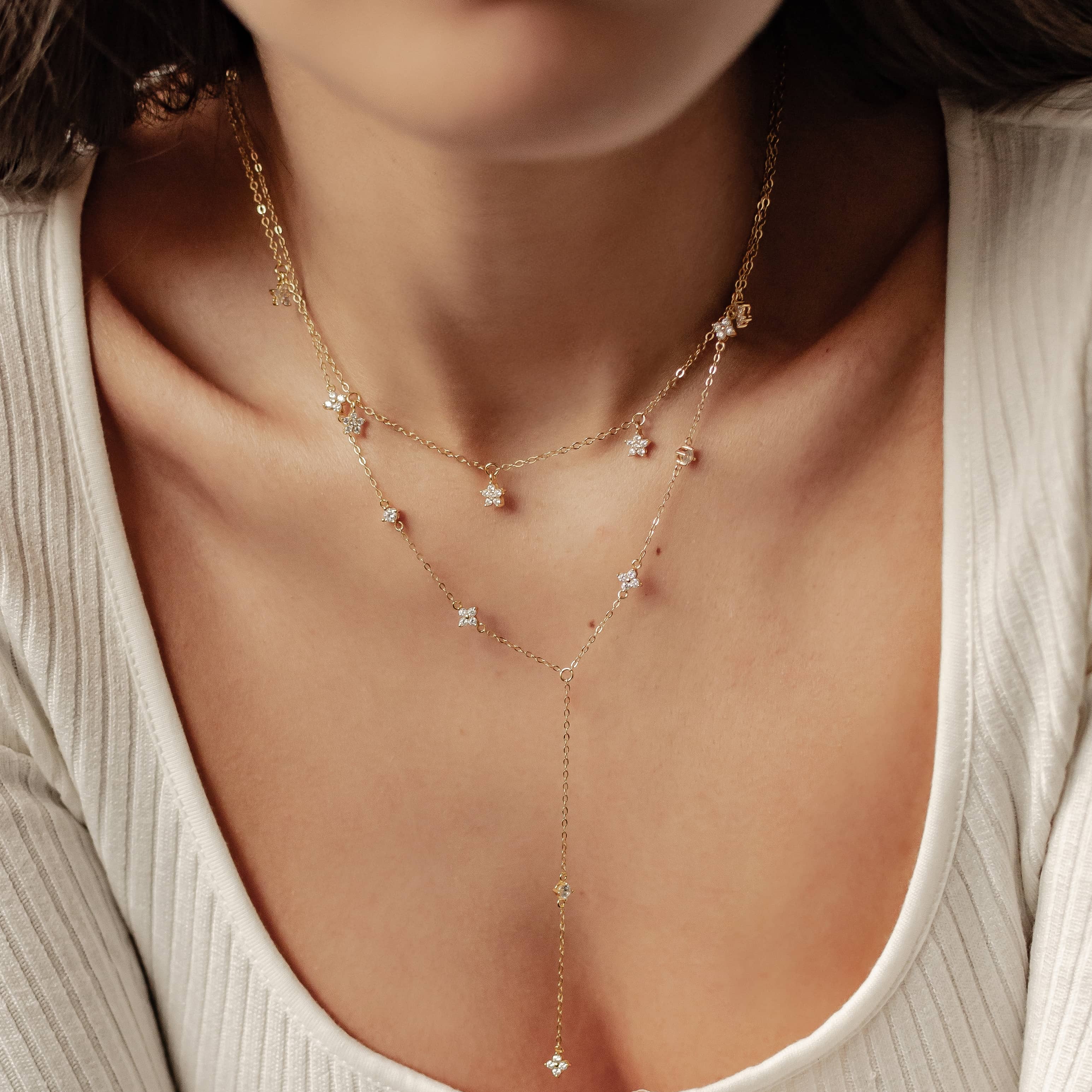 Bloom Halsketten-Set Sterling Silber