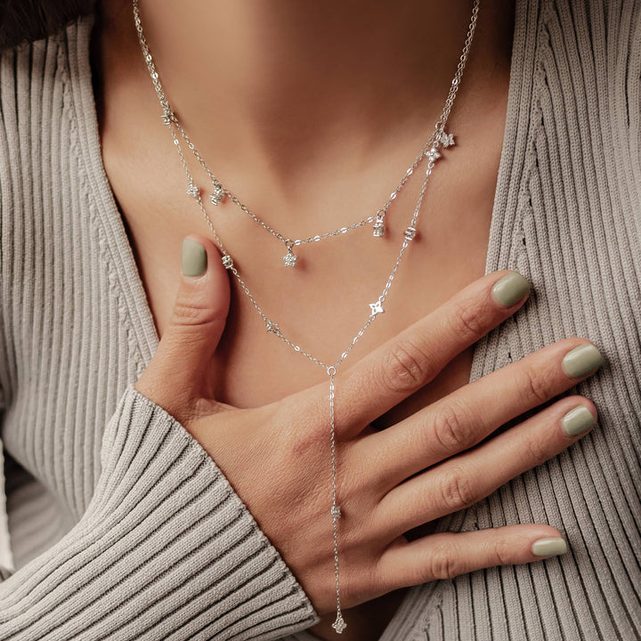 Conjunto Collar Bloom Plata de Ley 925