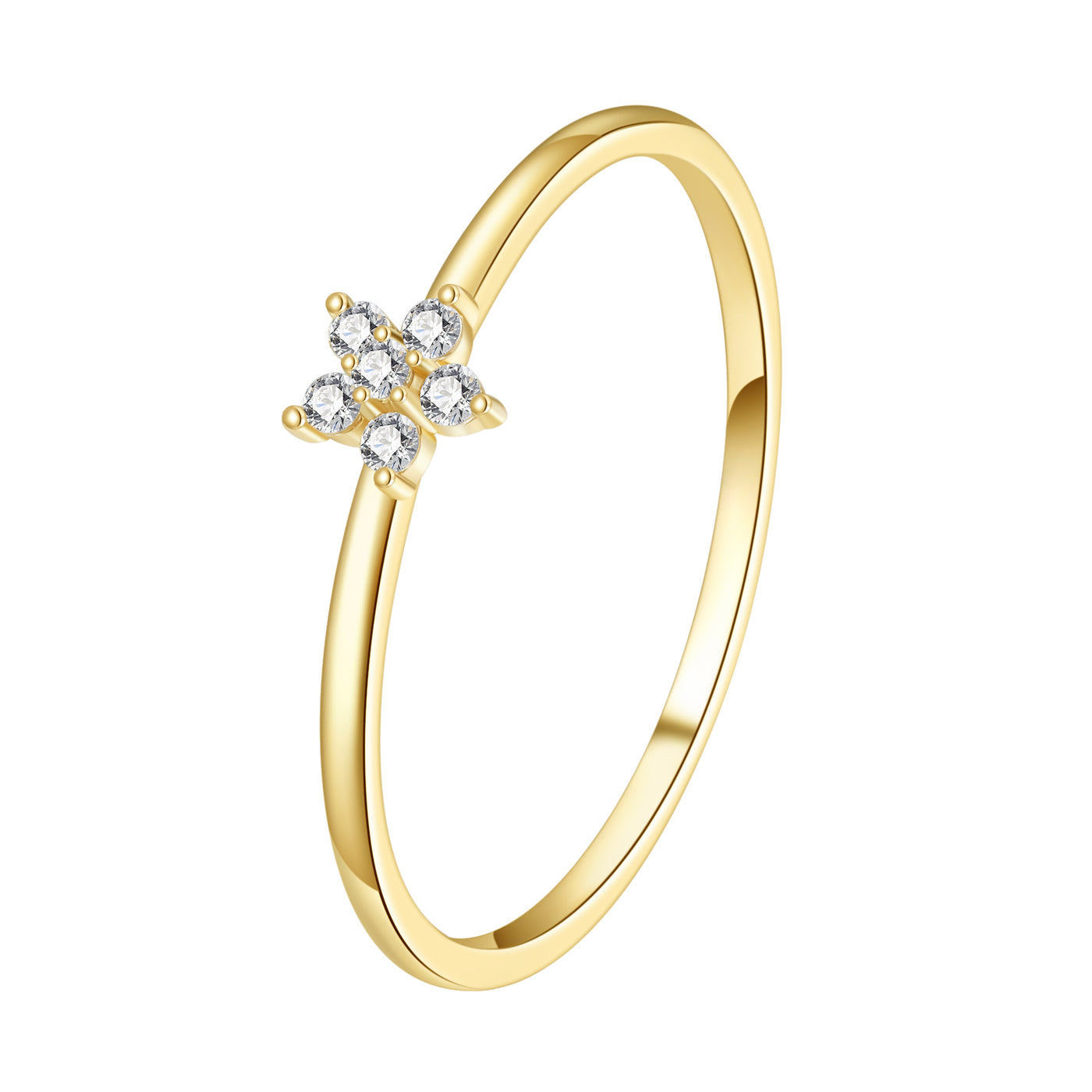 Ring Gold 585 Zirkonia Blume