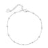 Delicate Ball Chain Anklet Silver