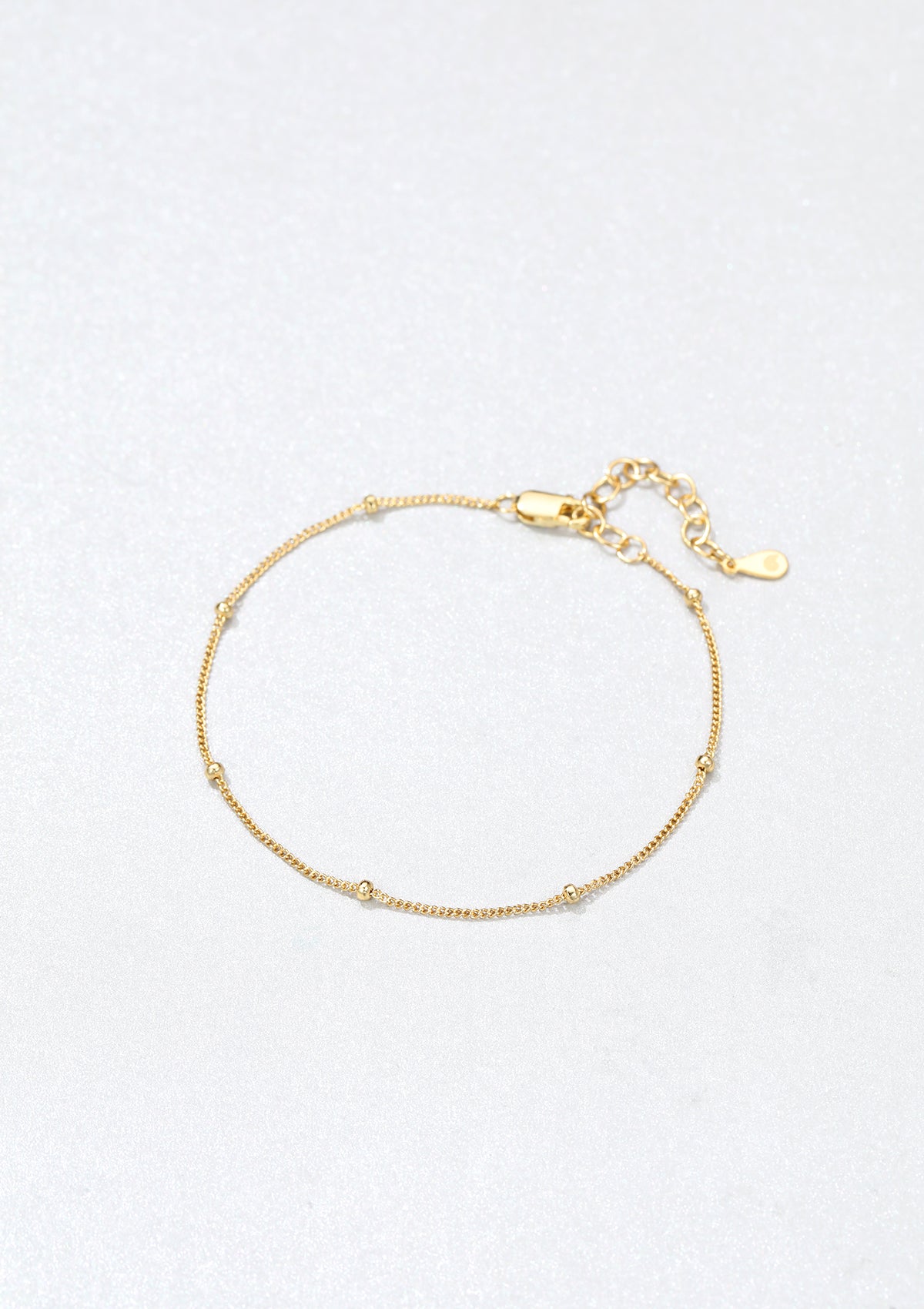 Bobble Chain Bracelet Sterling Silver Gold