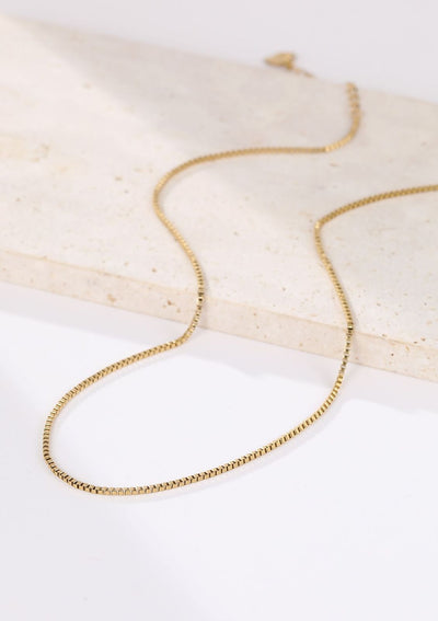 Box Link Kette Gliederkette in Gold