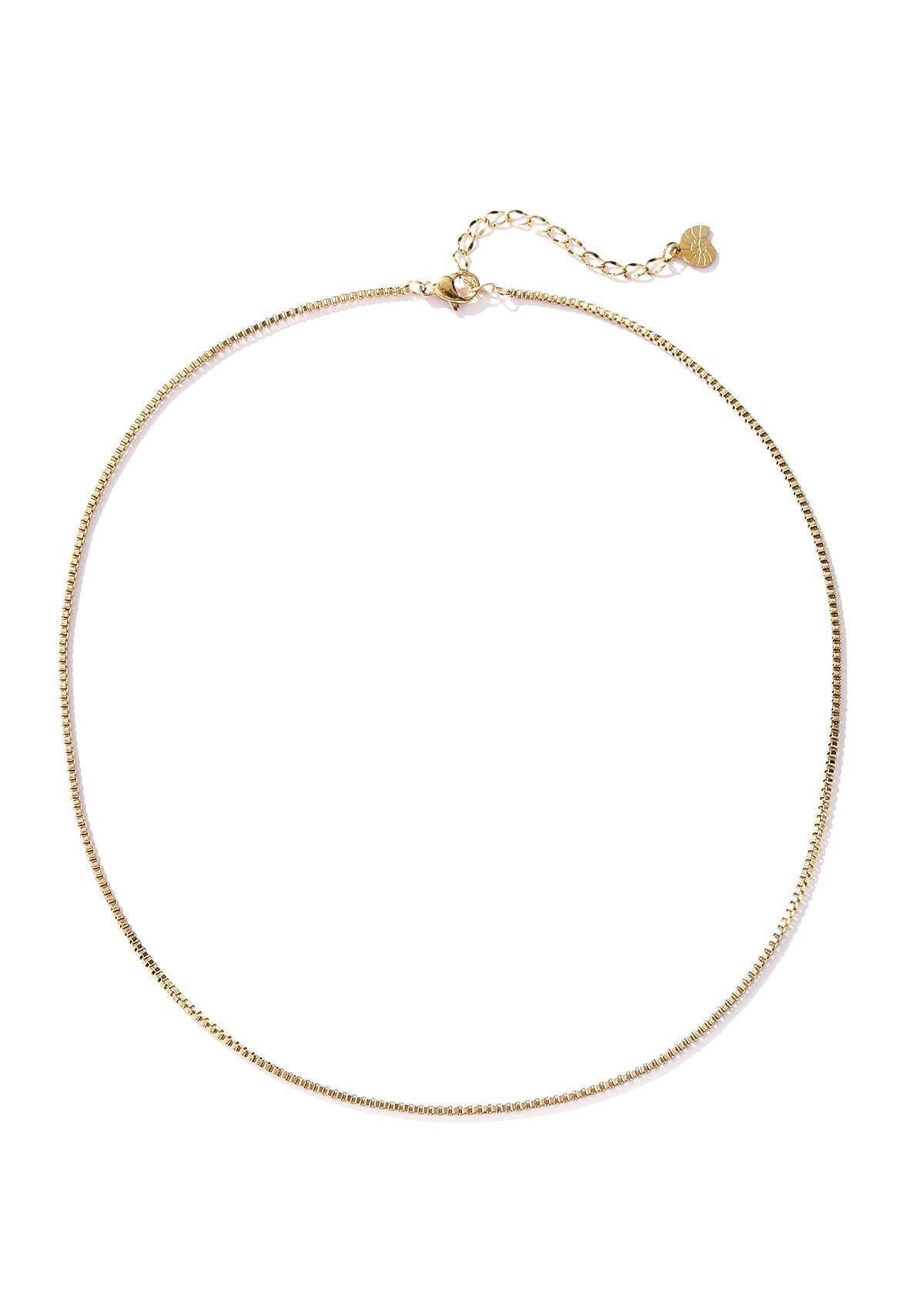 Box Link Kette Gliederkette in Gold
