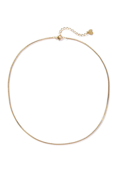 Box Link Kette Gliederkette in Gold
