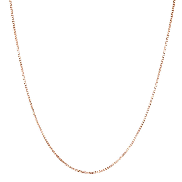 Box Chain Link Necklace Rose Gold
