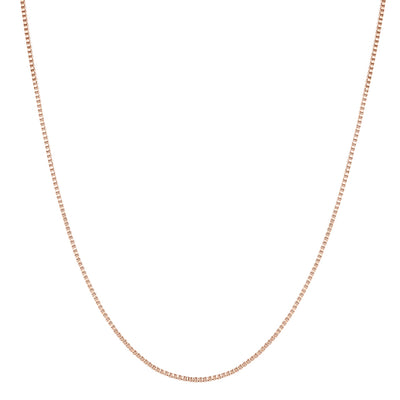 Box Chain Link Necklace Rose Gold