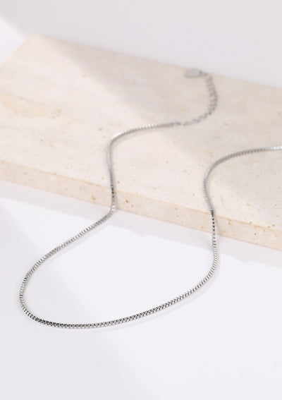 Box Link Kette Gliederkette in Silber